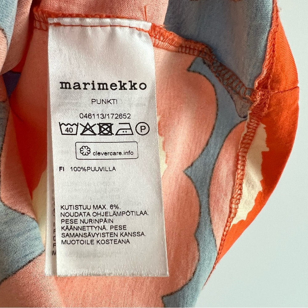Marimekko Punkti Unikko Long Cotton Tunic T Shirt Size Large (L) - Picture 10 of 12